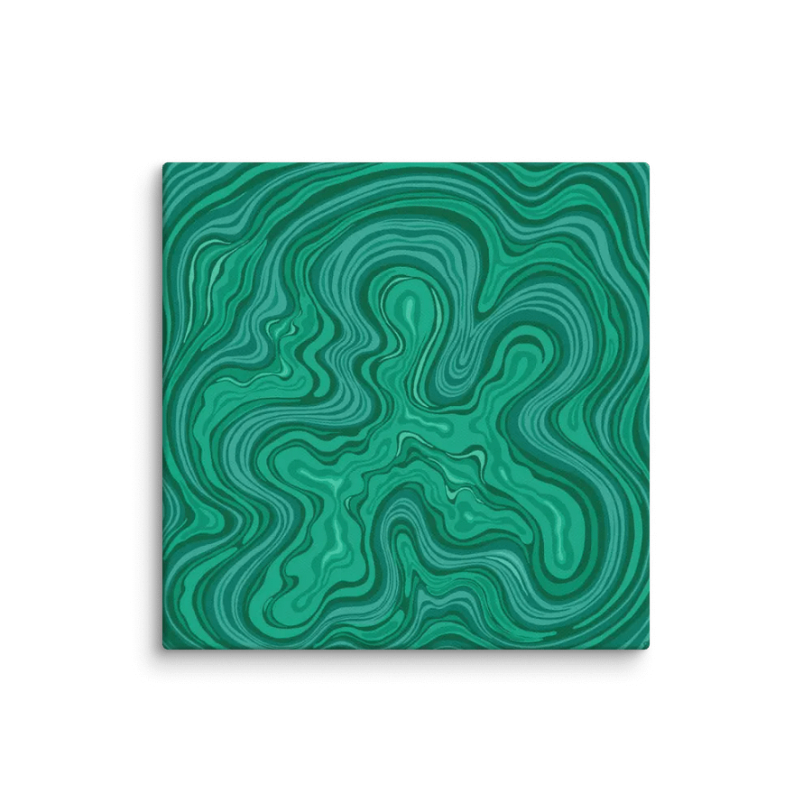 Verdant Swirls Canvas Art - Stone No. 7 product image (1)