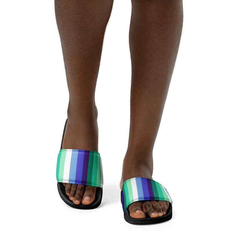 Blue And Green Striped Women's Shoes product image (3)