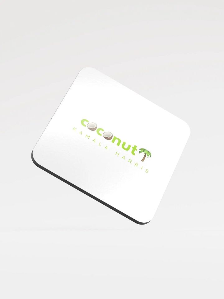 Coconut Tree x Kamala Harris Glossed Cork Coaster product image (1)