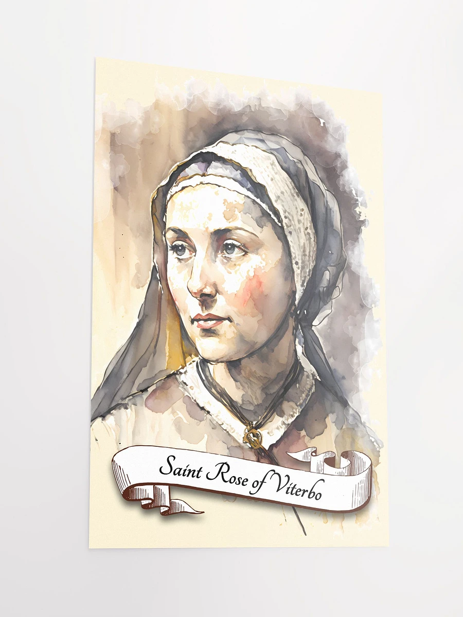 Saint Rose Of Viterbo Patron Saint of the City of Viterbo and of People in Exile Matte Poster product image (4)