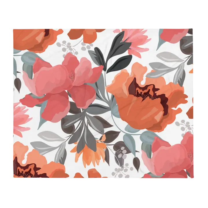 Floral Foliage Fantasy Throw Blanket product image (13)