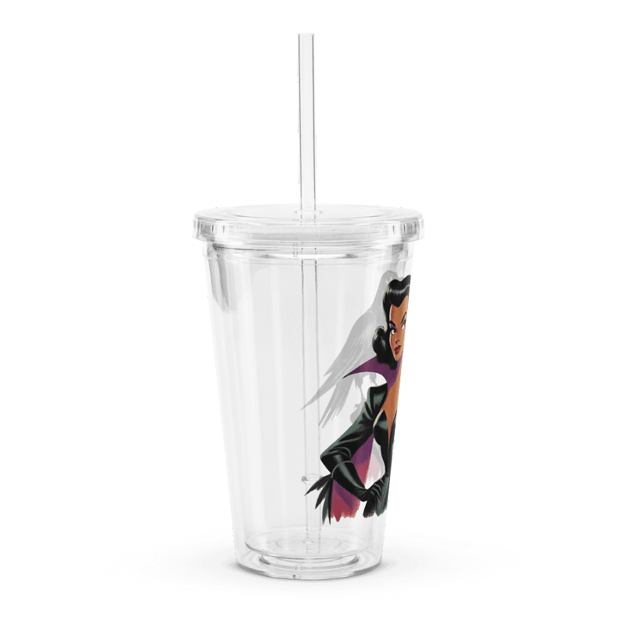Woman and Raven Double Wall 16 oz Tumbler with Straw product image (5)