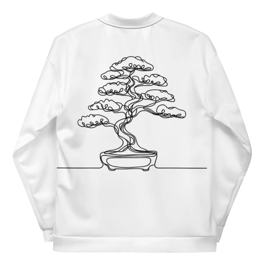 Bonsai Tree Line Art Design Bomber Jacket product image (7)