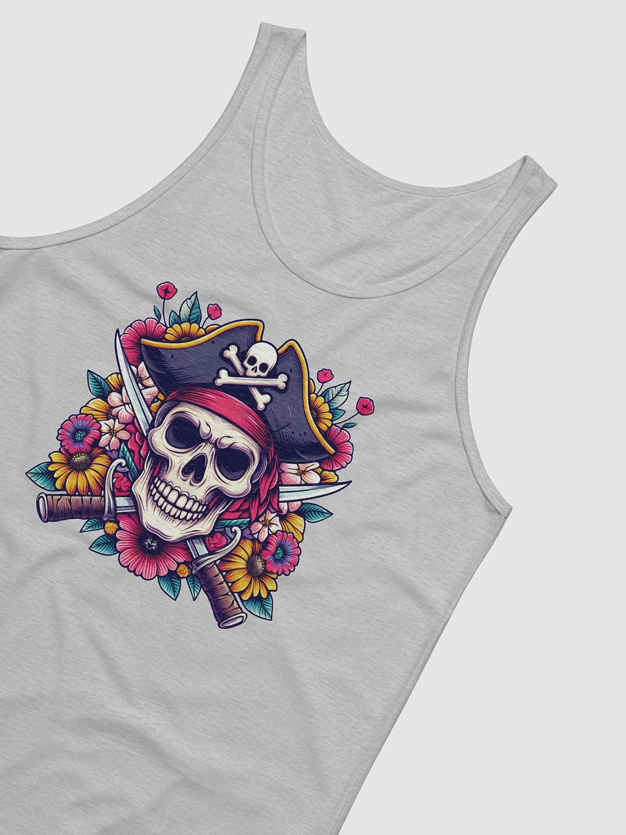 Floral Pirate Skull Tank Top product image (18)