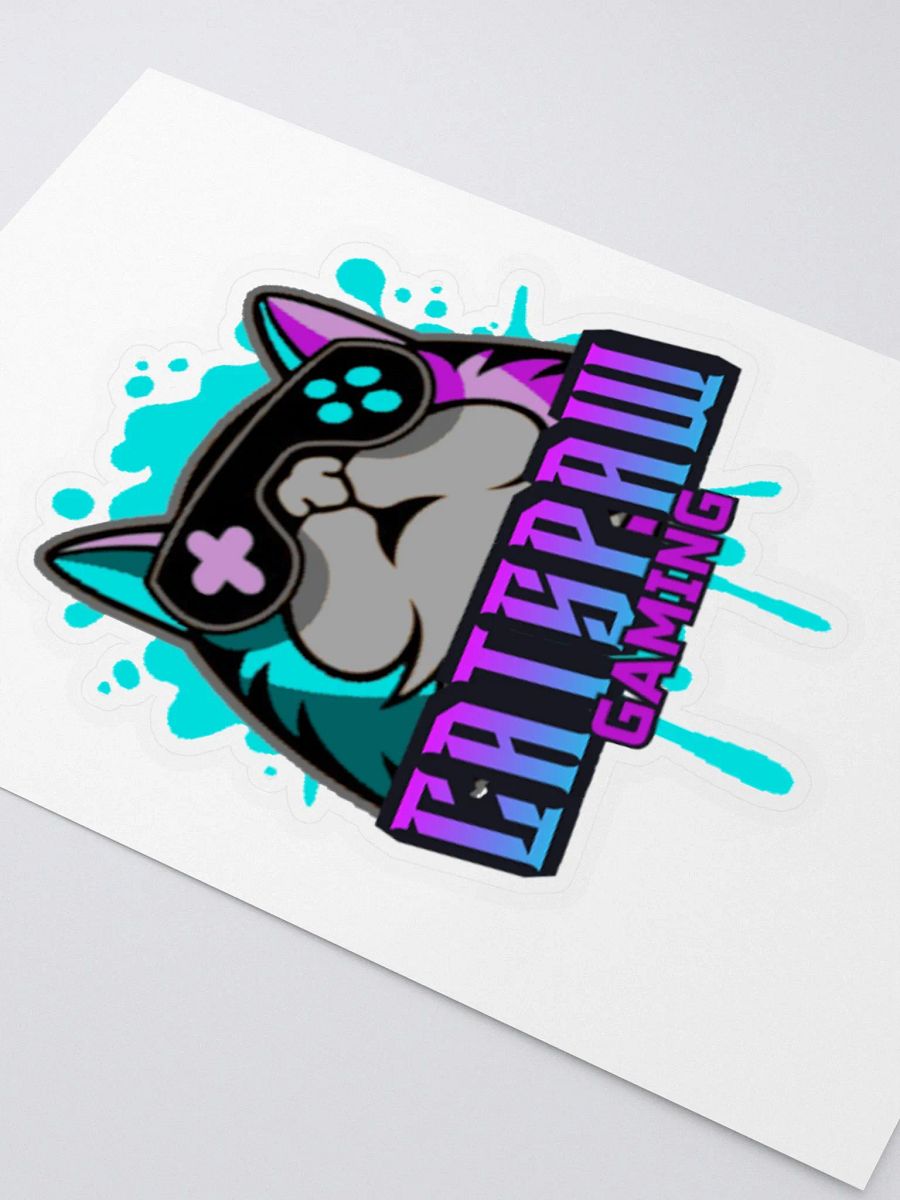 Kiss Cut Cats Paw Gaming Logo Sticker Sheet with Background product image (3)