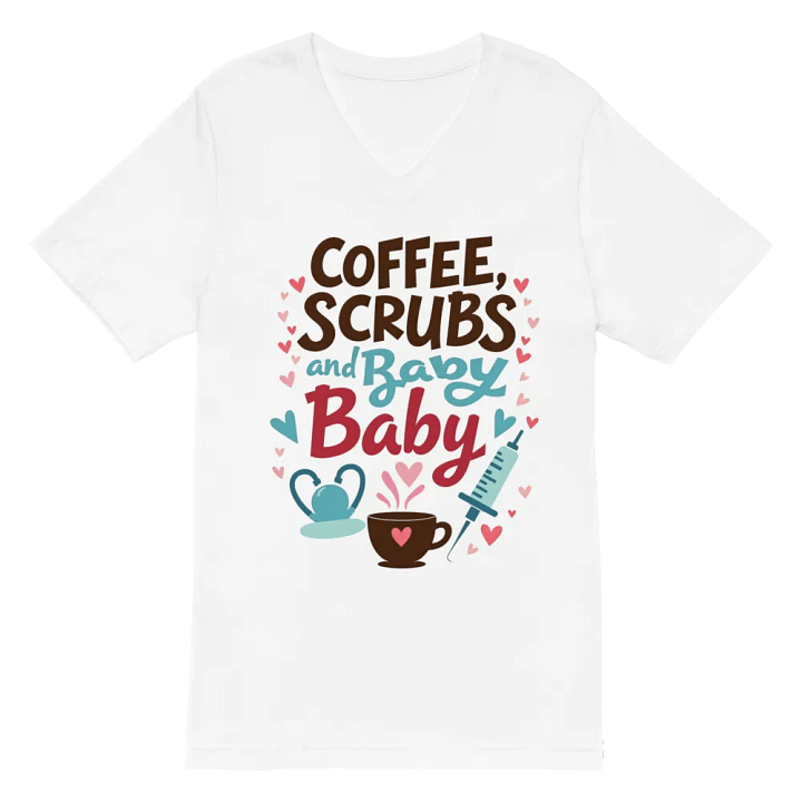 Medical Mama , Coffee, Scrubs, and Baby V-Neck Tee product image (6)