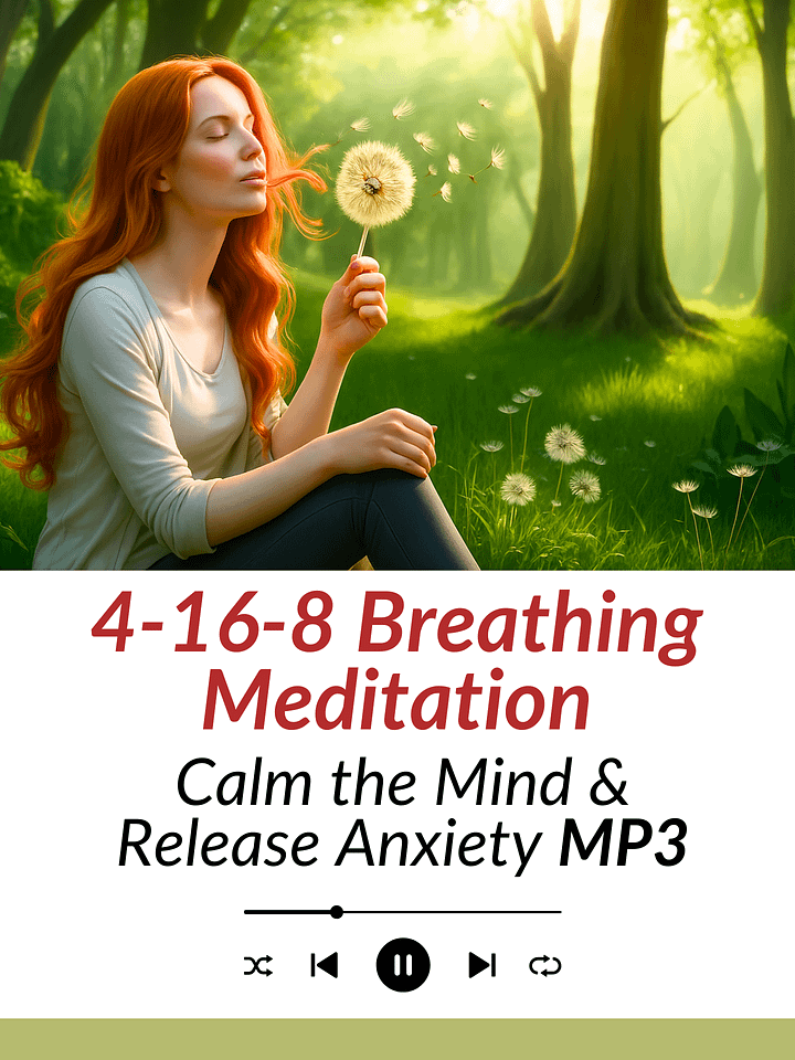 4-16-8 Breathing Meditation For Anxiety Relief & Deep Relaxation | MP3 Audio Download product image (1)