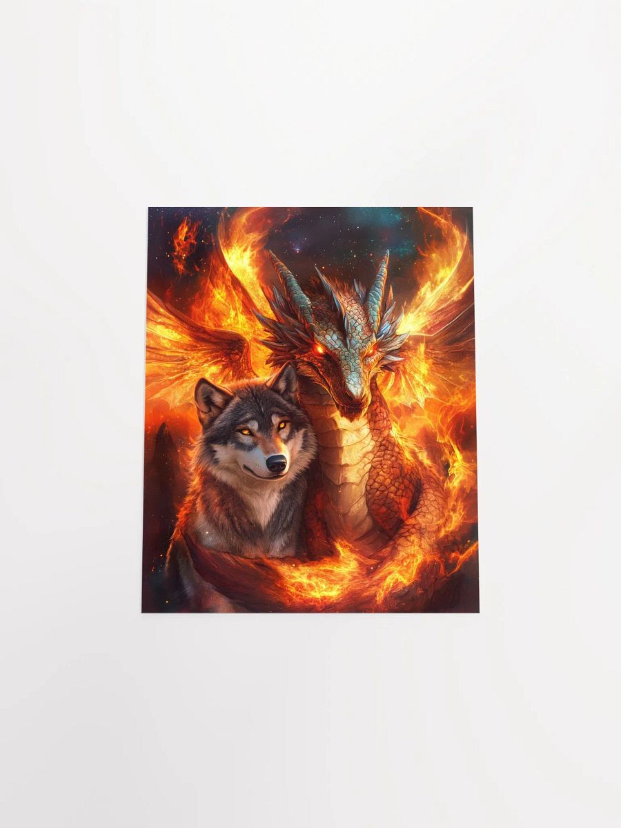Fire dragon & wolf 01 - Poster product image (21)