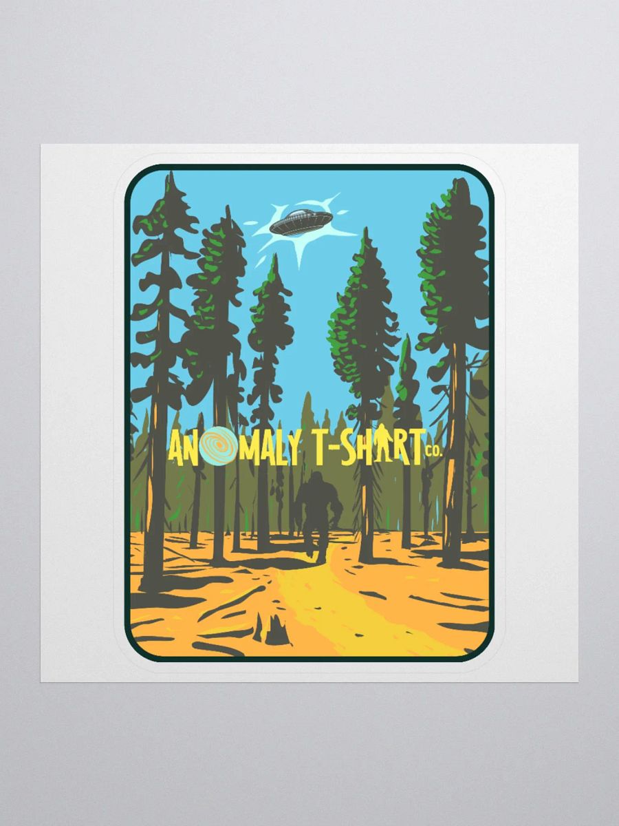 Pine Forest Bigfoot UFO Kiss Cut Stickers product image (2)