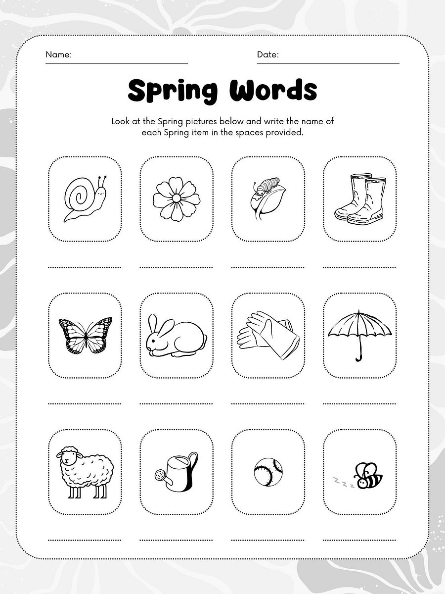 Spring Vocabulary Workbook for Kids – Fun Printable Activities for Learning Spring Words (Ages 5–8) product image (2)
