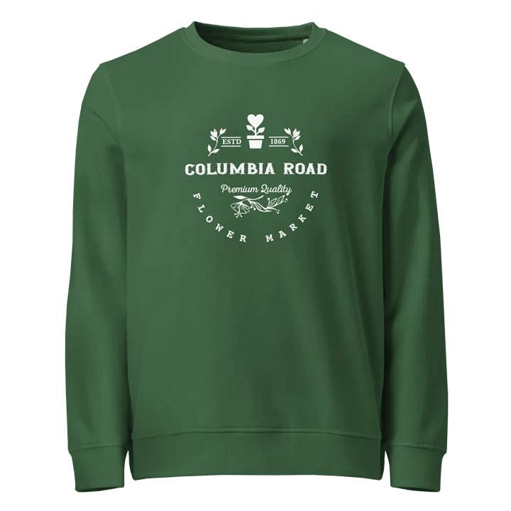 Columbia Road Market Unisex Organic Sweatshirt (Green) product image (1)
