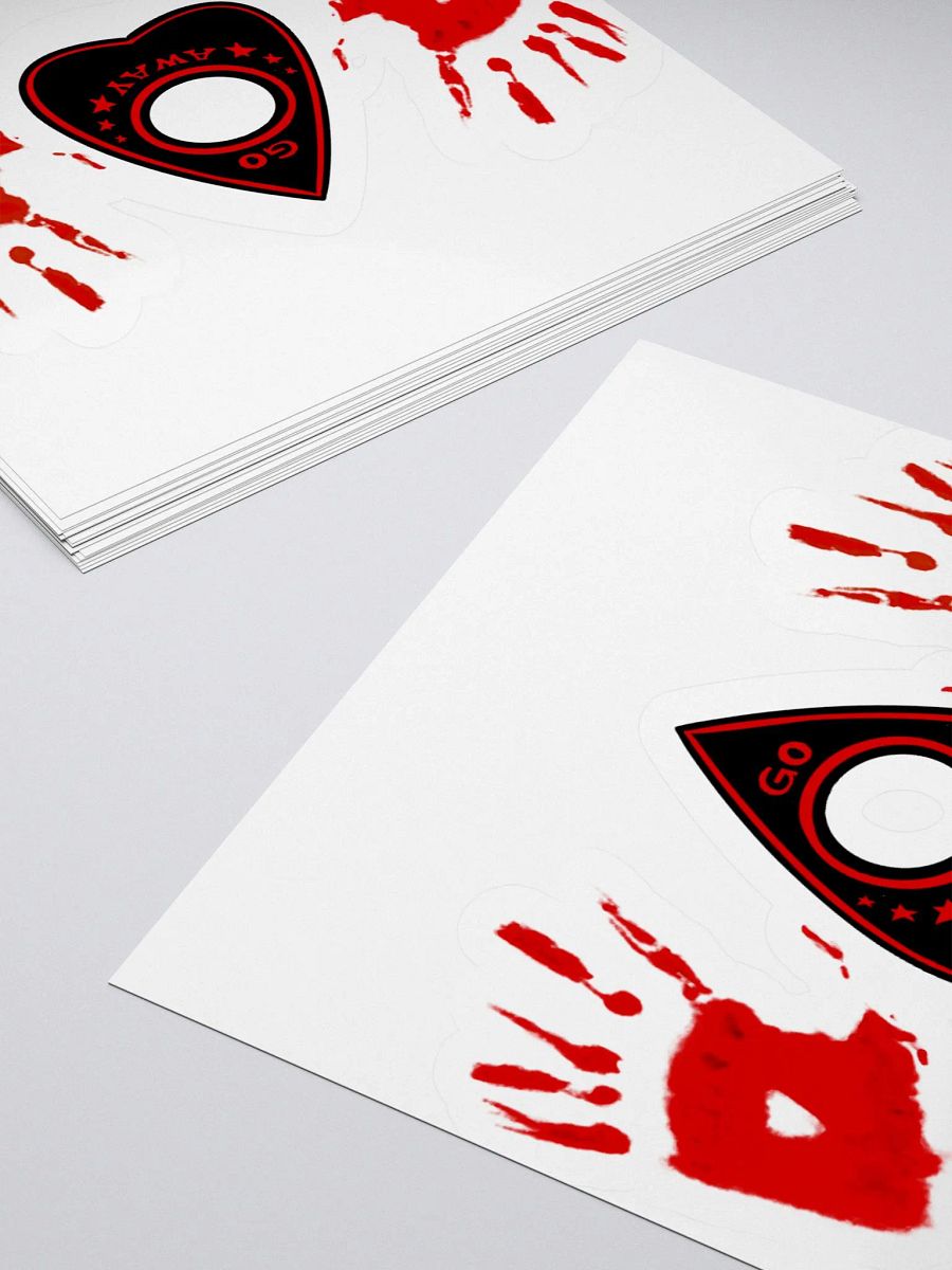 Go Away Obake LIMITED EDITION RED Sticker product image (11)