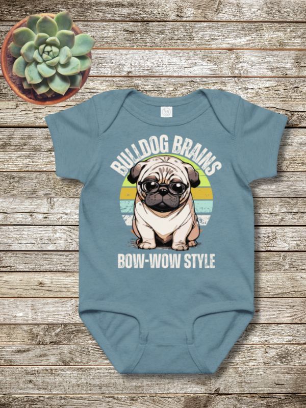 Bulldog Brains Bow-wow Style Baby Jumpsuit product image (1)