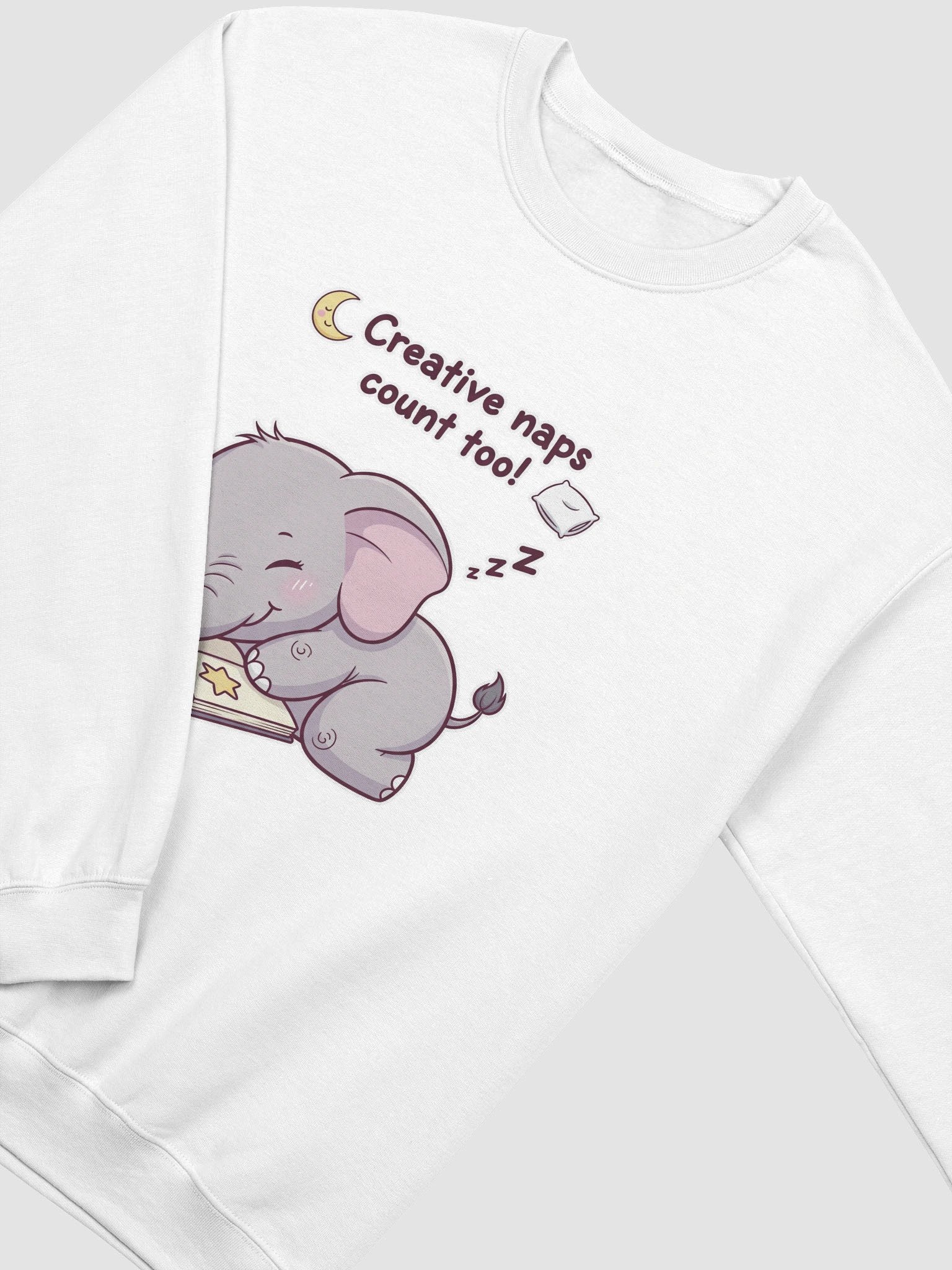 Sleepy Elephant Crewneck Sweatshirt product image (31)