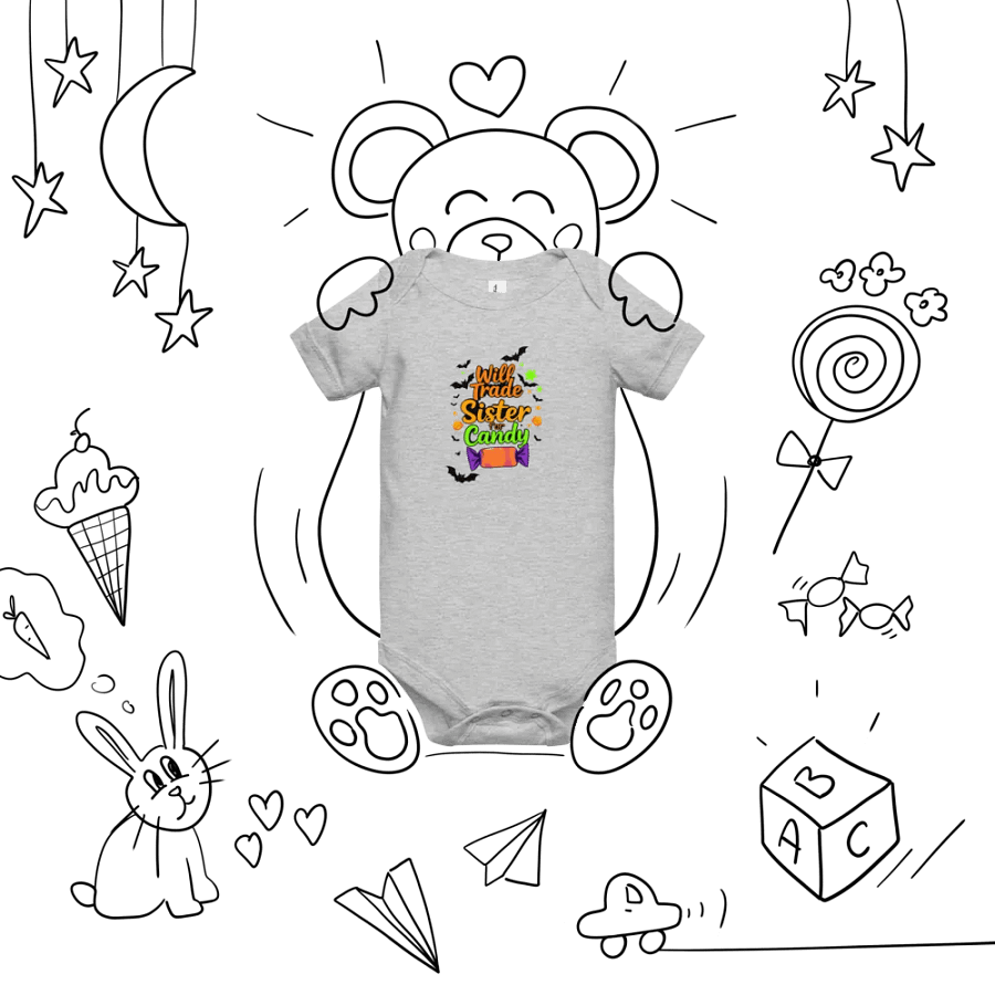 Will Trade Sister For Candy Baby Romper Onesie product image (7)
