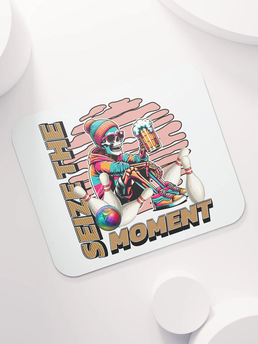 Seize The Moment Skeleton Beer Bowling Vibrant Moment Mouse Pad product image (5)