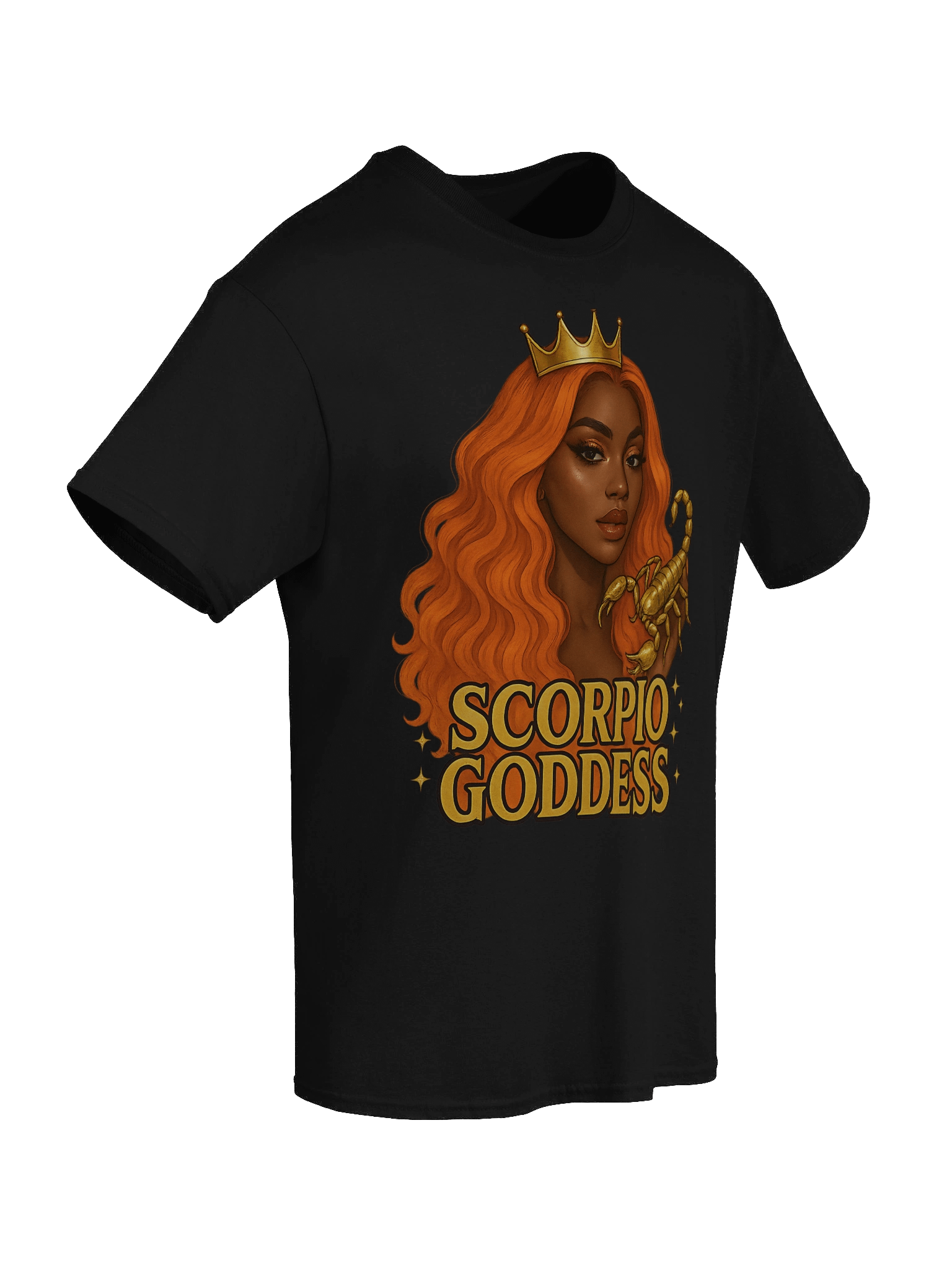 Scorpio Orange Goddess Crown T-Shirt product image (31)