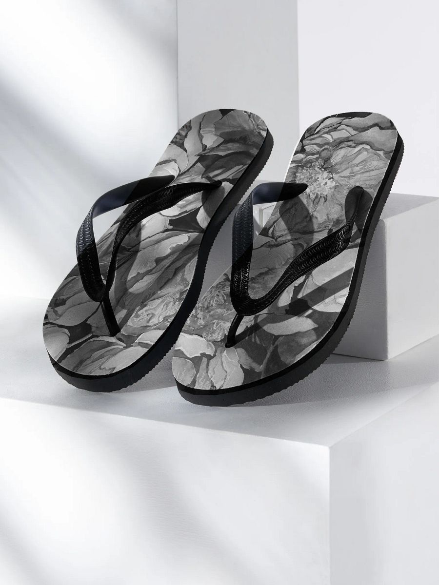 B&W Peonies - Flip-Flops product image (1)