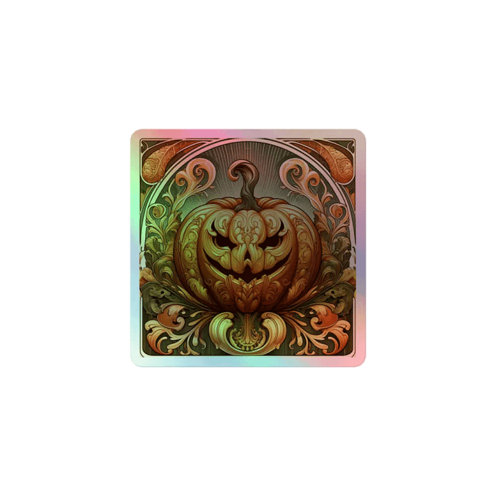 Carved Jack O' Lantern Vinyl Sticker – Spooky Halloween Decor product image (1)