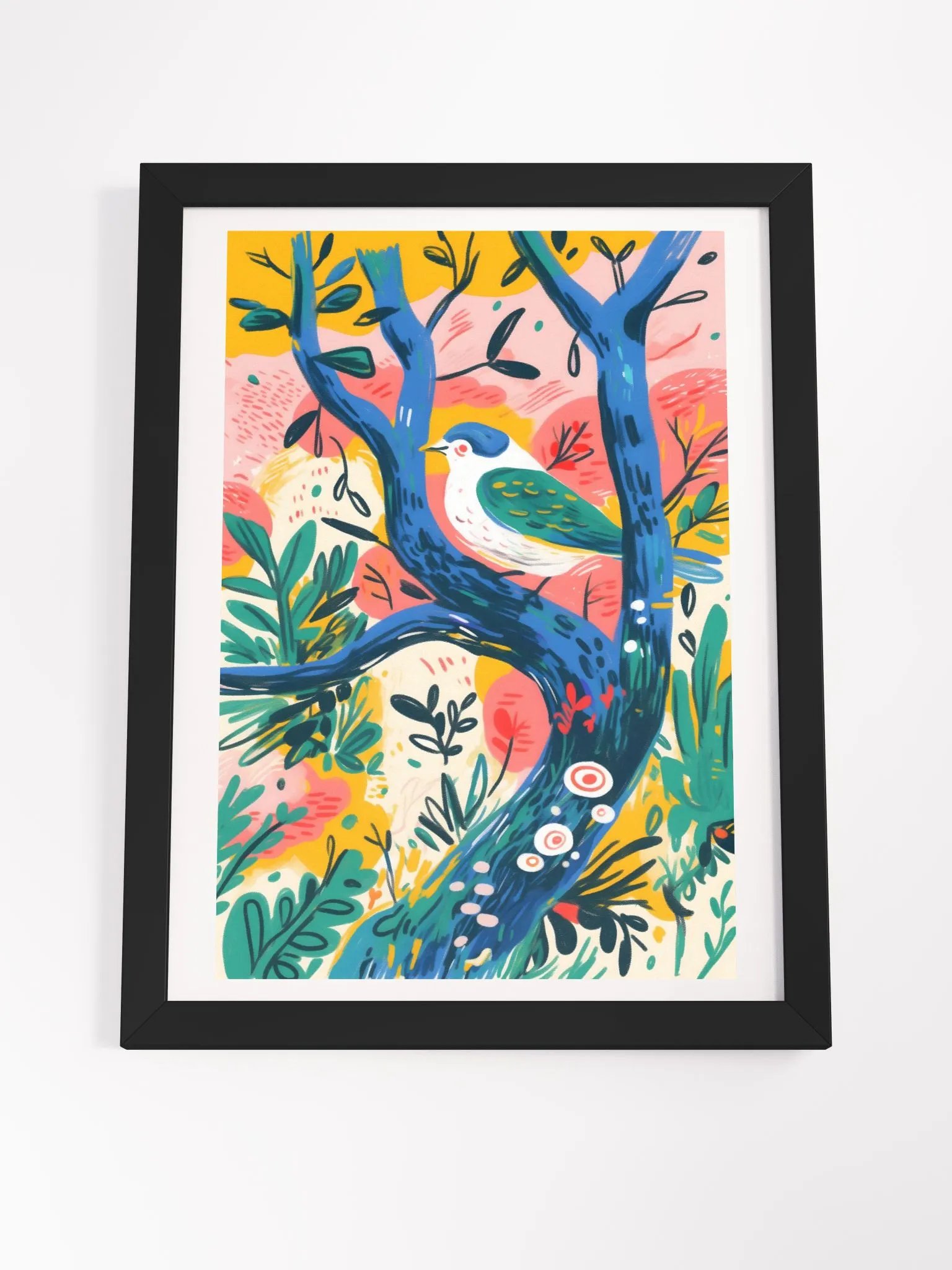 Whimsical Bird Perched Framed Poster Art product image (42)