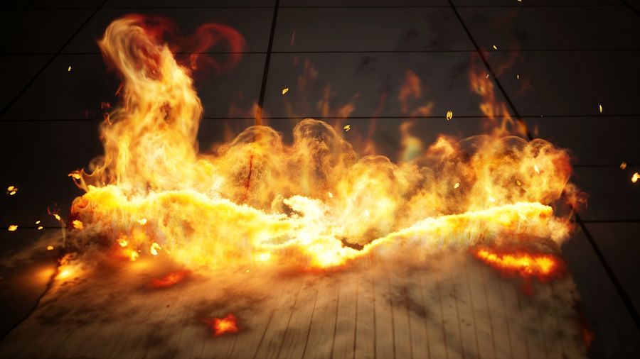 Burning Paper Fluid Fire in Unreal Engine 5.4 Niagara | Download Files product image (1)