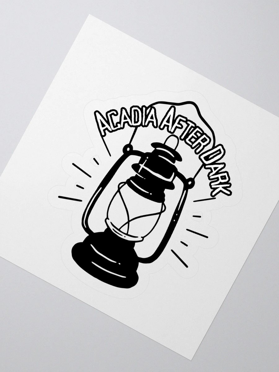 Acadia After Dark Lantern Sticker Old School Black & White product image (4)