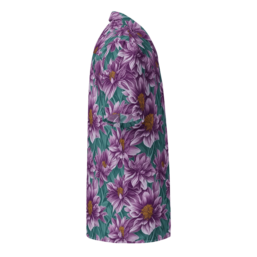 Floral Pattern Dhalia Flowers Hawaiian Shirt product image (4)