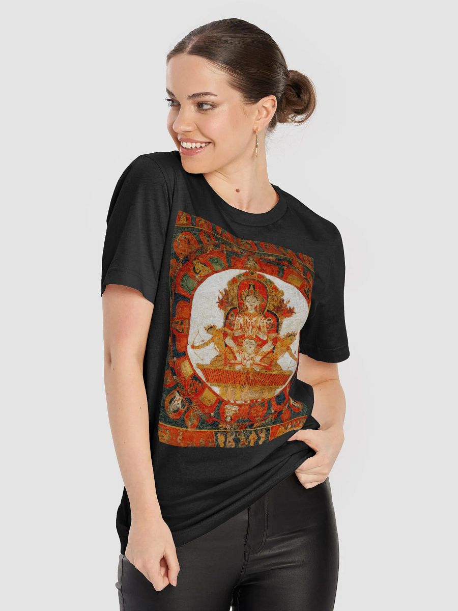 Mandala of Chandra, God of the Moon Traditional Buddhist Thangka Art T-Shirt product image (8)