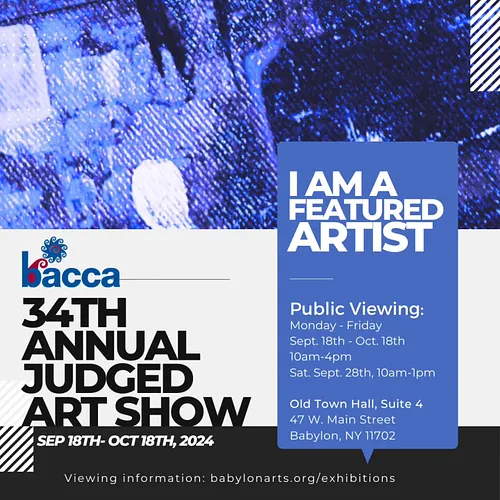 I entered two works in the @babylonartsny 34th Annual judged art show and on the 25th of September, received 2nd place in bot...
