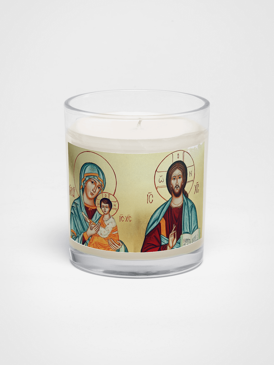 Christ & Theotokos Soy Wax Candle – A Divine Glow product image (5)