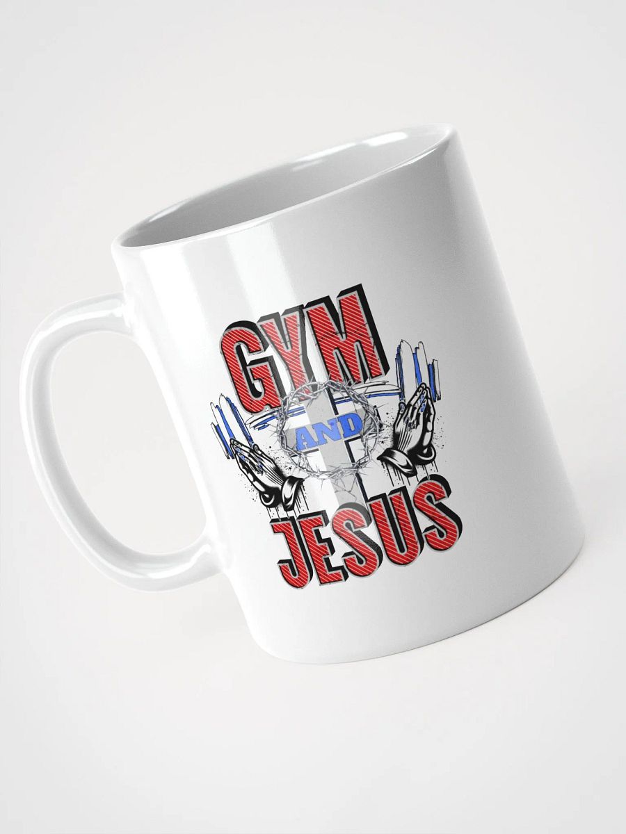 Gym And Jesus Weightlifting Strength & Faith Mug product image (2)