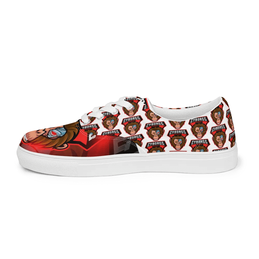 CyborggMonkey Red Pattern Men's Shoes product image (11)