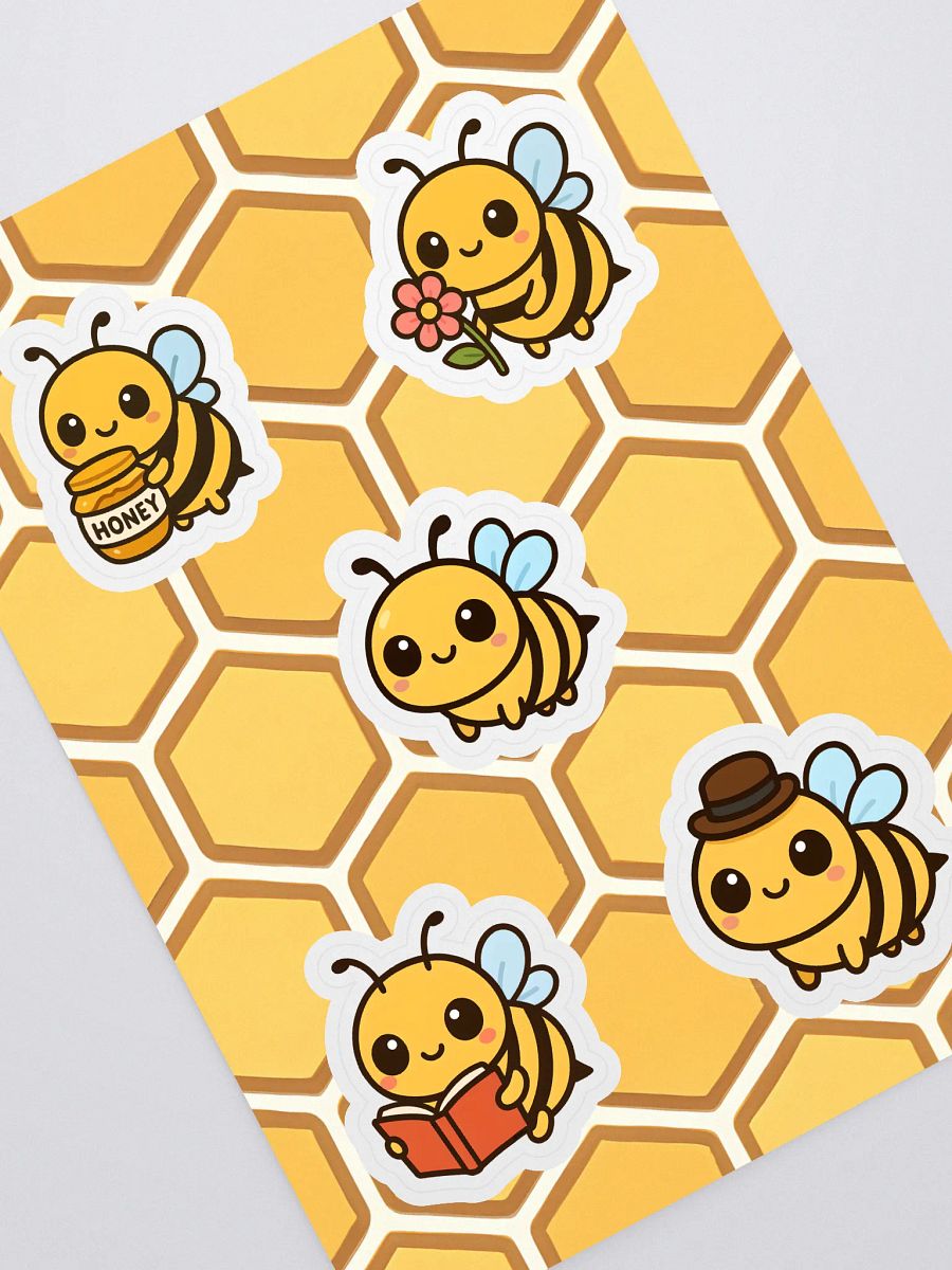Busy Bees Kawaii Sticker Sheet product image (1)