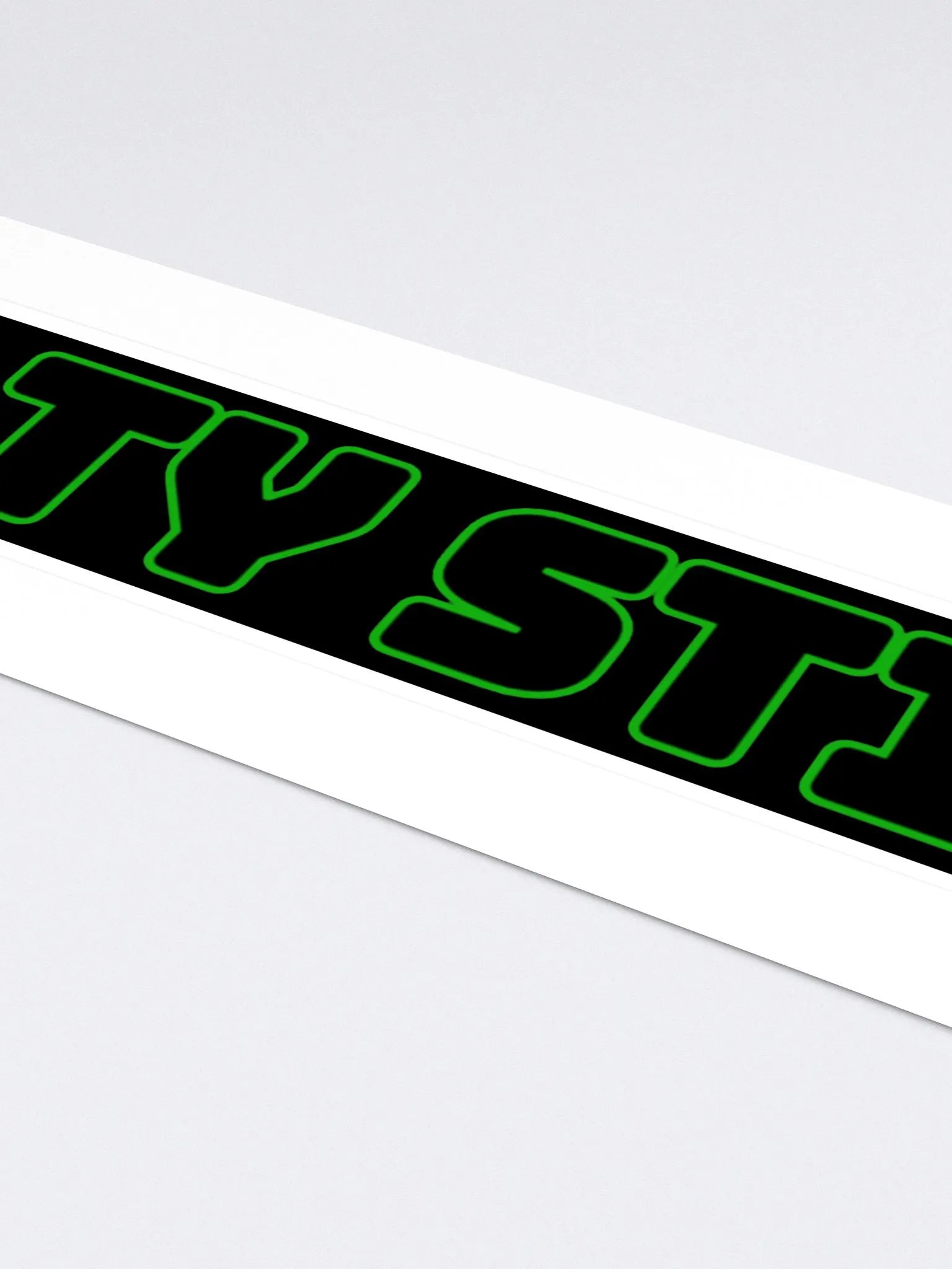 Salty Sticks Sticker (Green on Black) product image (4)