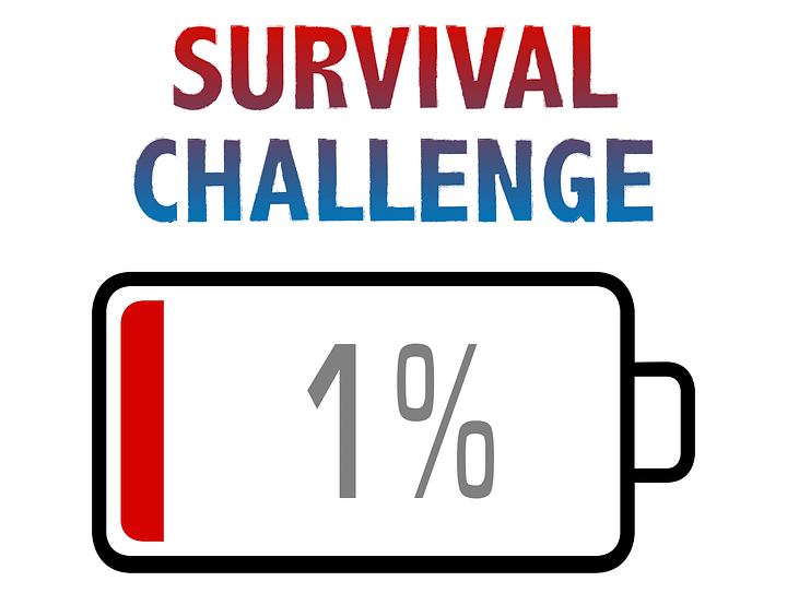 Survival Challenge with Battery at 1% T-Shirt product image (2)