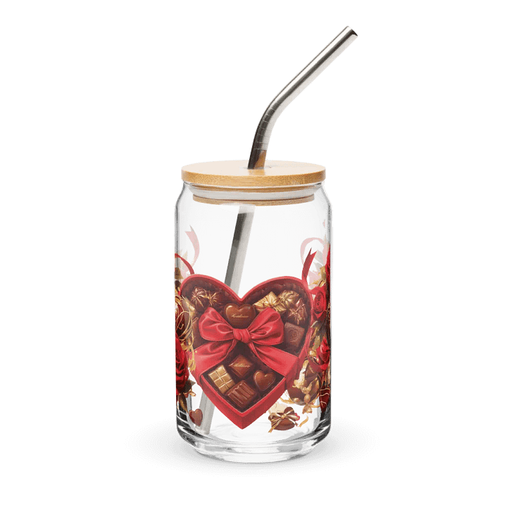 Valentine Chocolates Glass Can Sipper product image (1)