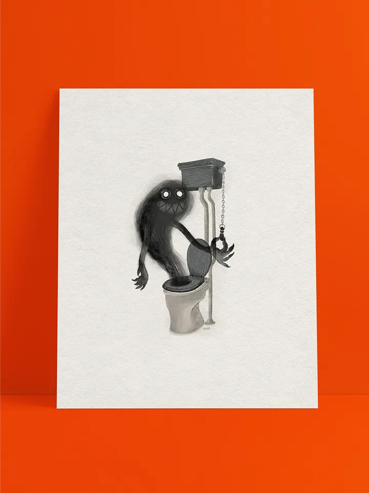Bathroom Ghoul Print product image (1)