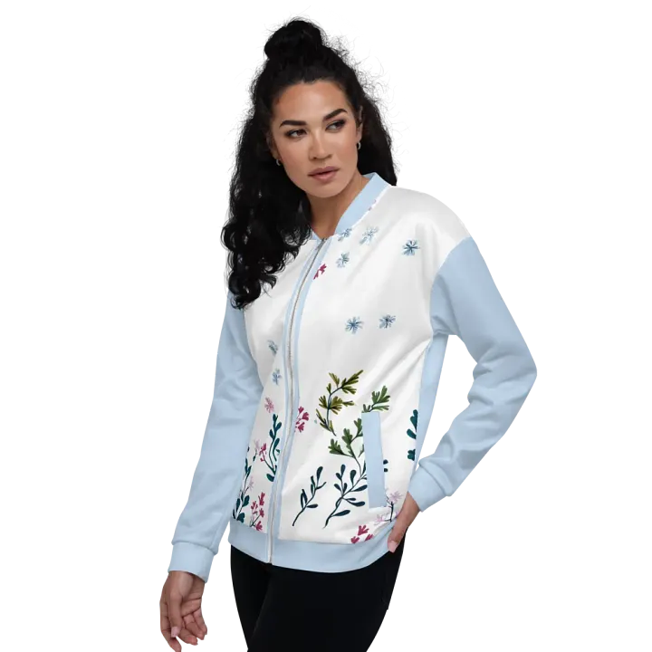 Botanical Bliss All-Over Print Bomber Jacket product image (1)