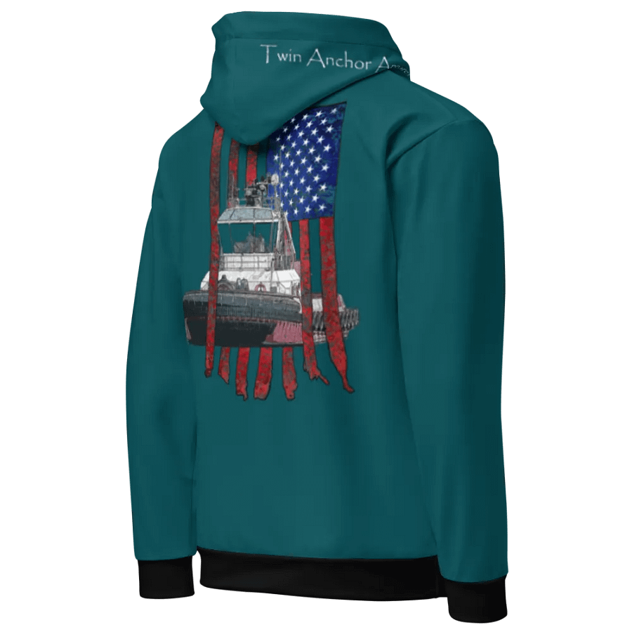 Teal Athena Tug & CE Flage Hoodie product image (9)
