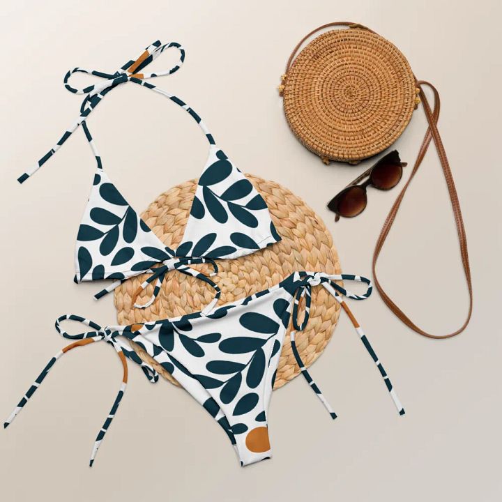 All-Over Print String Bikini - Nature Green product image (1)