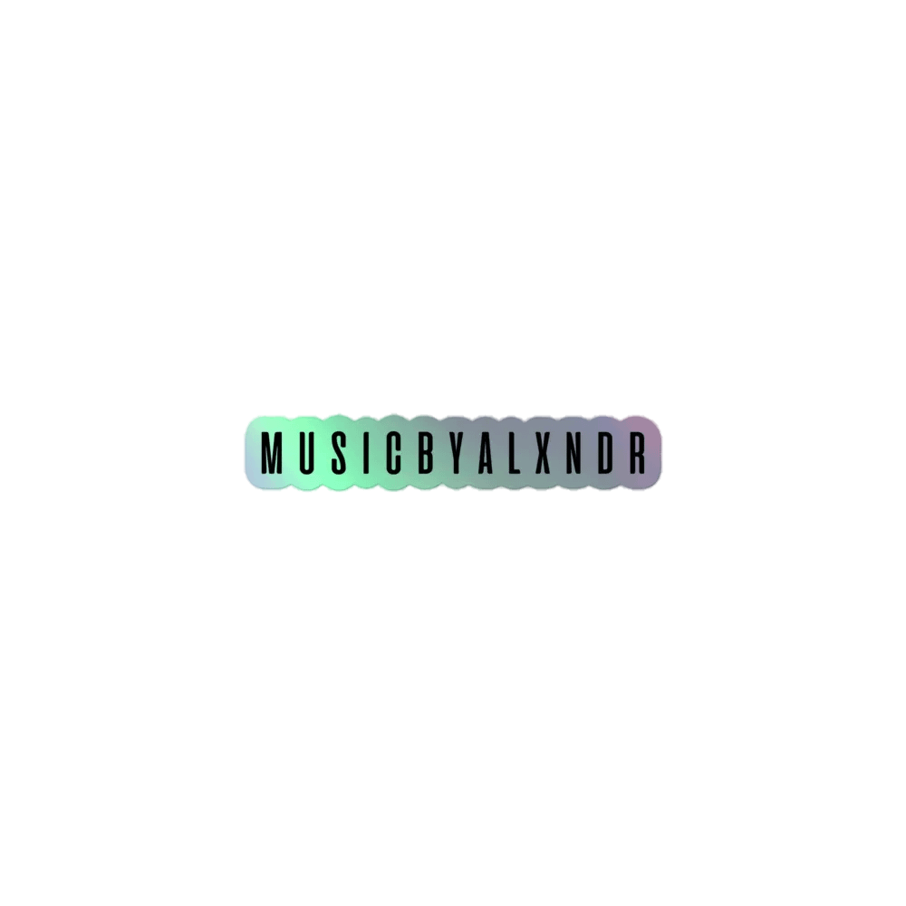 MusicByALXNDR Minimal Logo Holographic Sticker product image (1)