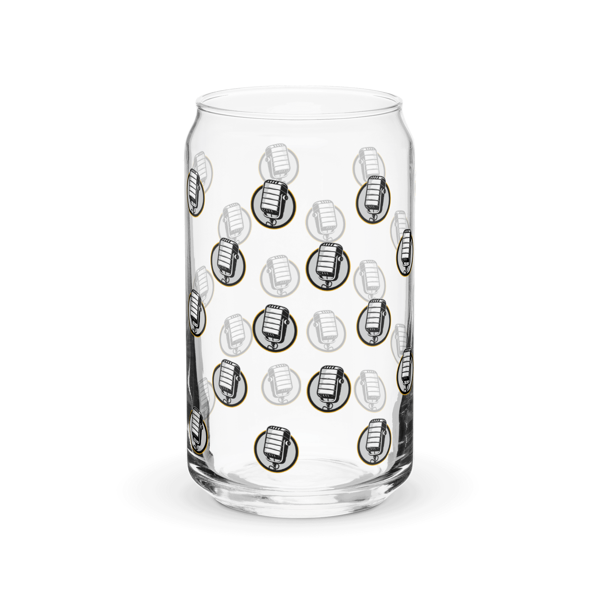 Glass Can with Mic Logo – 16oz product image (1)