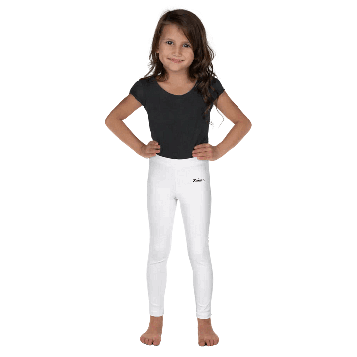 White Zenith Blank Canvas Kids Leggings product image (1)