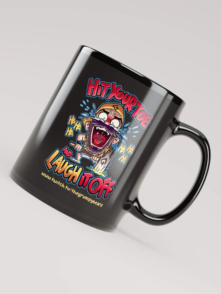 Hit your toe & laugh it off - Black Glossy Mug product image (1)