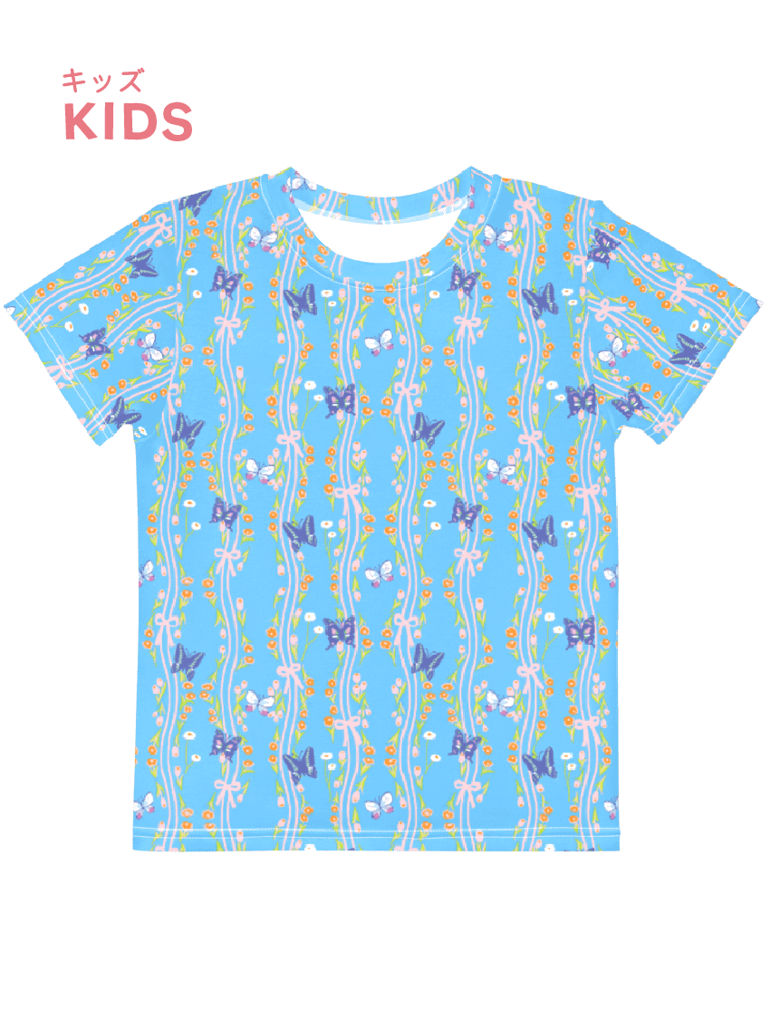 KIDS キッズ | Dancing Breeze Tee – Blue | 2T-7 | 90cm-120cm product image (2)