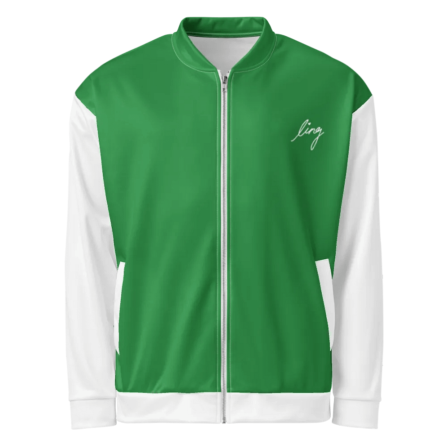 Lingling Kwong Unisex Bomber Jacket (Green & White) product image (1)