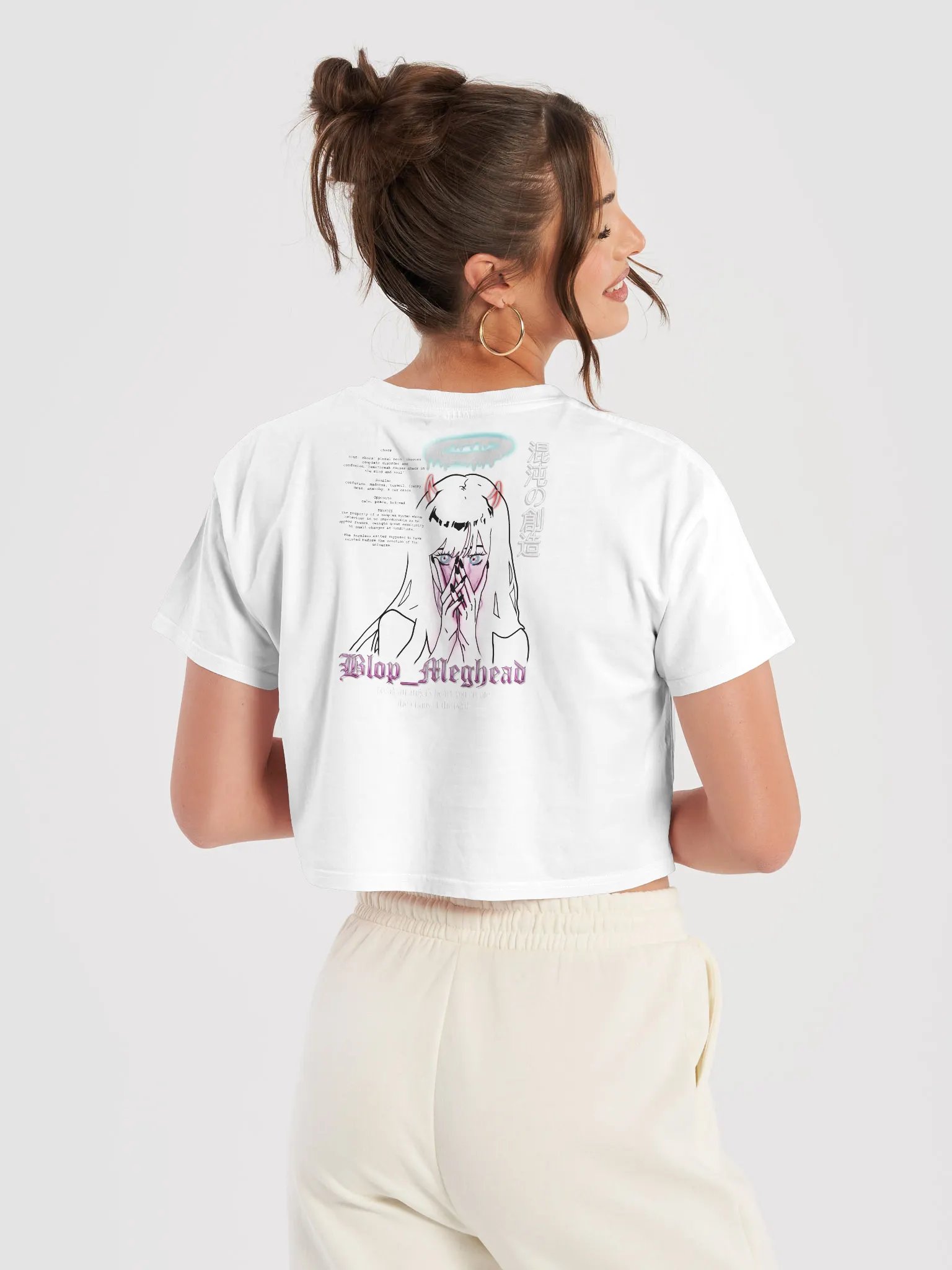 Creation of Chaos Crop Top - Black Print product image (46)