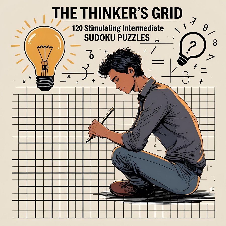 The Thinker’s Grid - 120 Stimulating Intermediate Sudoku Puzzles product image (1)