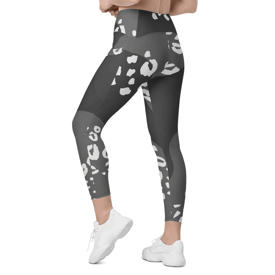 Flowing Grey Camo Leggings with Pockets product image (7)