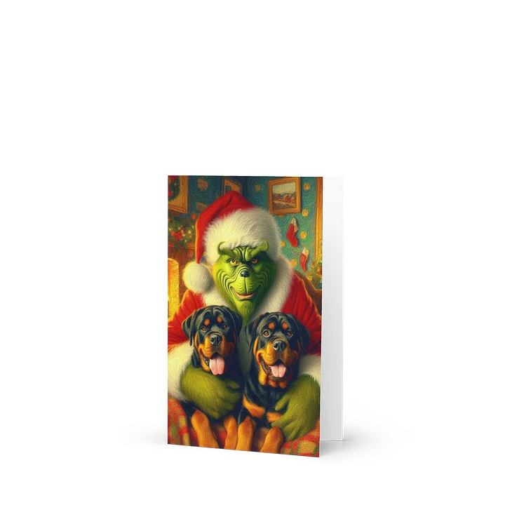 Rottweilers & Grinch Holiday Greeting Card product image (1)